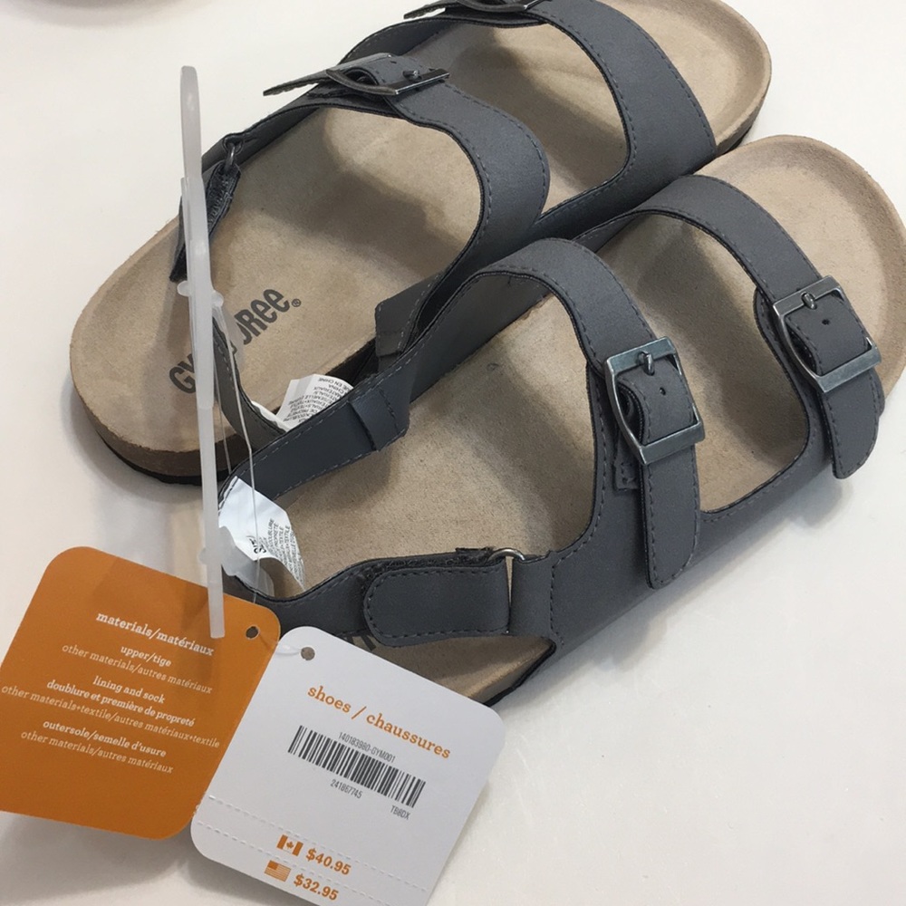 ♦️NWT Gymboree sandals Grey boys 4 - Picture 4 of 6